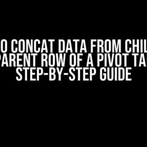 A Way to Concat Data from Child Rows of a Parent Row of a Pivot Table: A Step-by-Step Guide