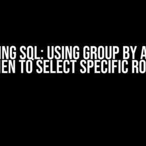 Mastering SQL: Using GROUP BY and CASE WHEN to Select Specific Rows